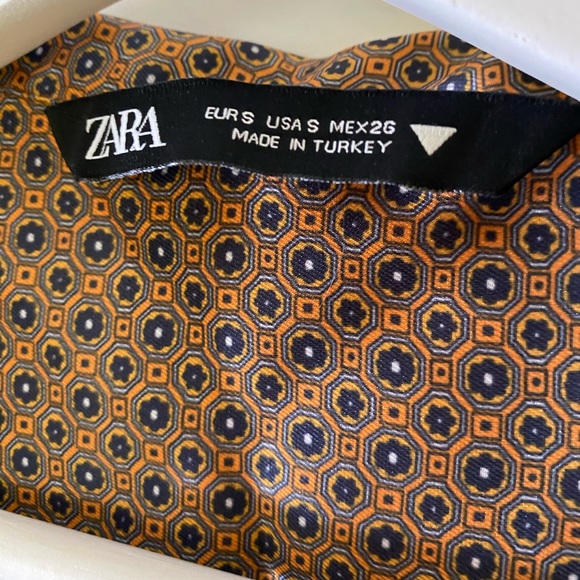 Zara foulard print shirt with handkerchief hem sleeves - Picture 8 of 13